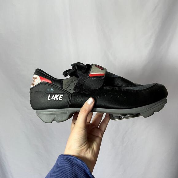 NIB Lake CX115 Trainers Shoes with VP cleats components black gray men\'s 12.5 main image 8